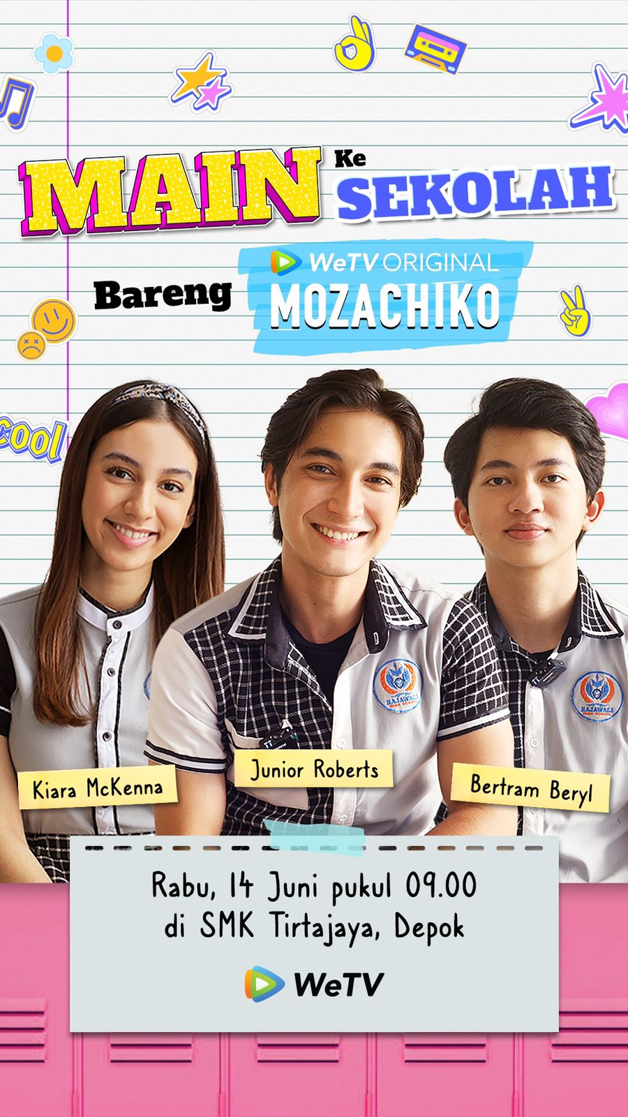 Gambar Thumbnail untuk berita CAST MOZACHIKO WeTV AKAN HADIR KE SMK TIRTAJAYA DEPOK